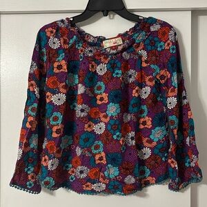 Pretty floral design, long sleeve girls top, brand Red Camel size girls XL